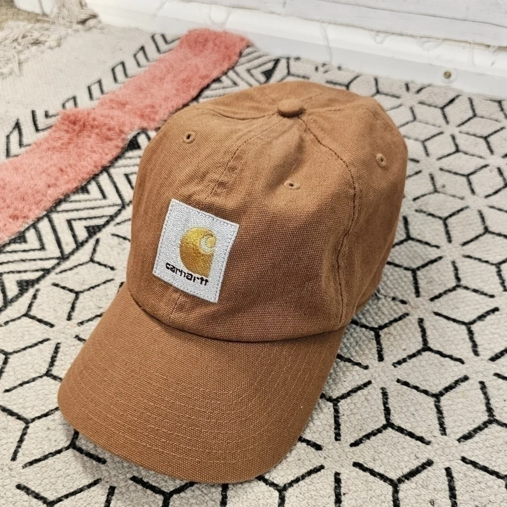 CARHARTT TAN SQUARE LOGO HAT, SZ MEDIUM TODDLER